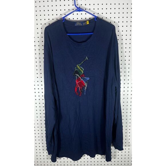 Polo Ralph Lauren pony plaid long sleeve sweatshirt size 2XLTALL - Picture 1 of 4